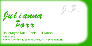 julianna porr business card